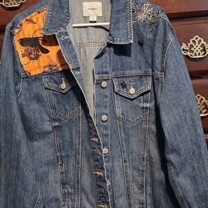 Old Navy Denim Jacket with Halloween Accents,  Size XL
